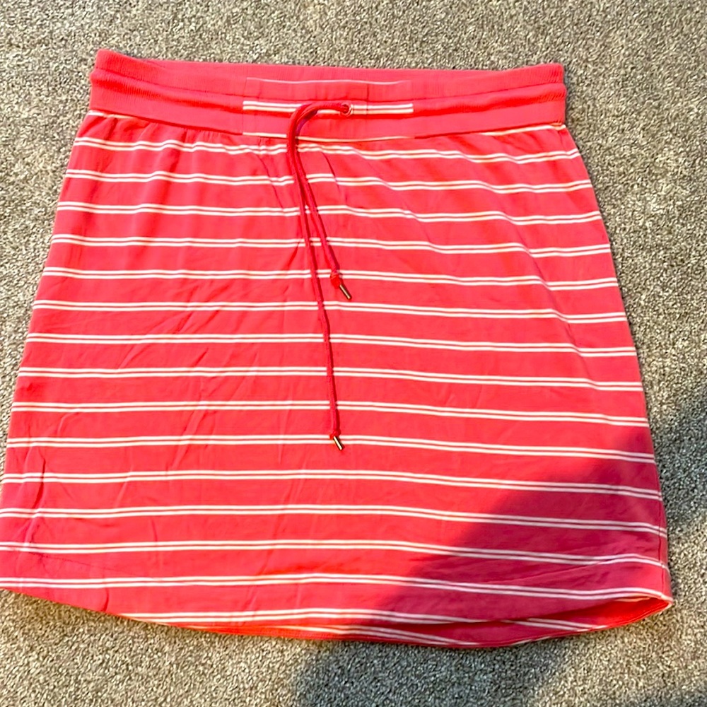 Pink Striped Like New Talbots Cotton Skirt